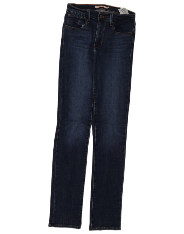 Calça jeans feminina Levi's 724 High Rise Straight W26 L32 azul marinho algodão