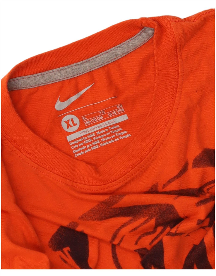 Camiseta Nike Meninos Graphic Top 13-14 Anos XL Laranja
