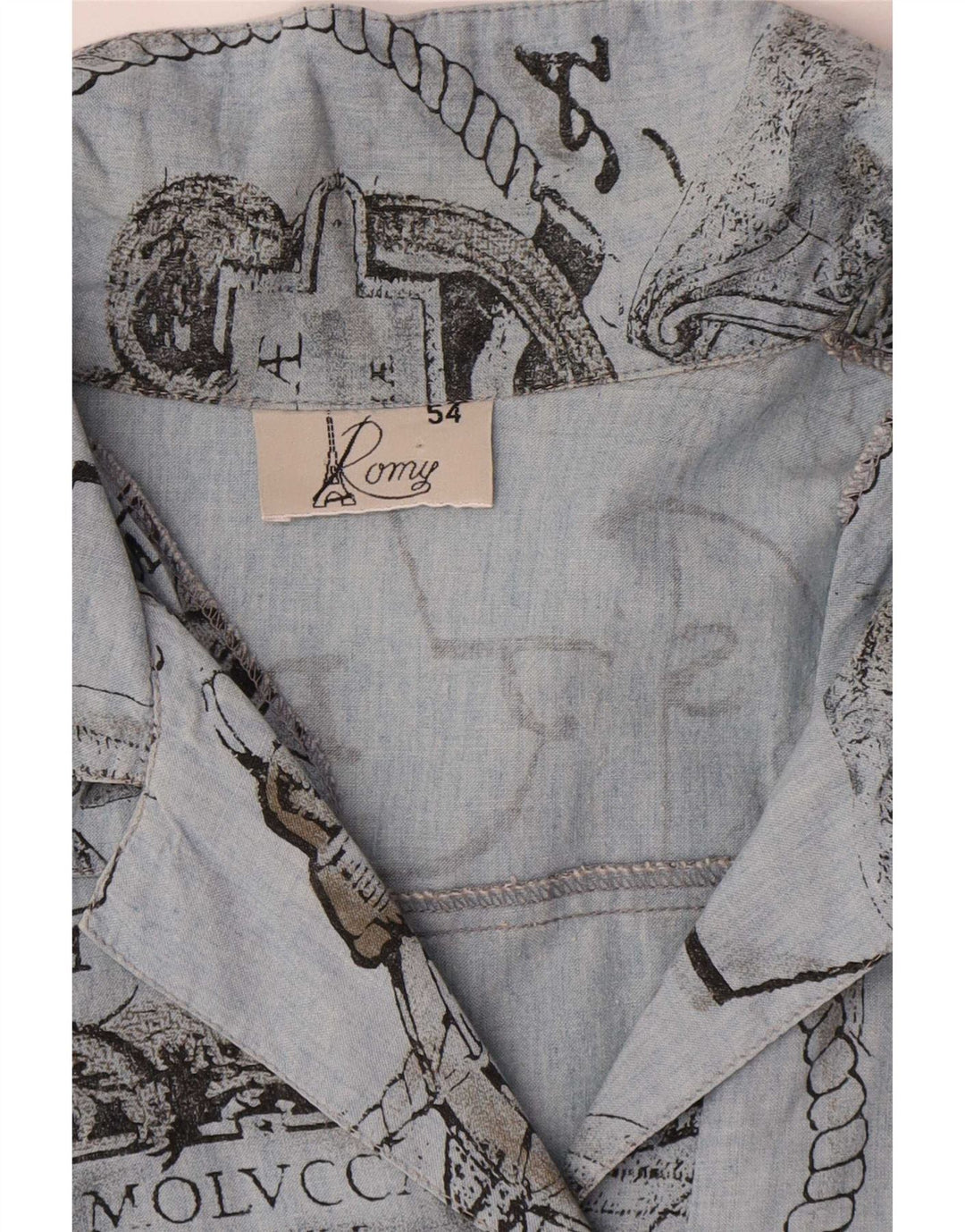 Vestido feminino Romy com estampa gráfica IT 54 3XL azul