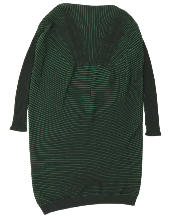 Cos Womens Jumper Dress Reino Unido 16 Grande Lã Listrada Verde