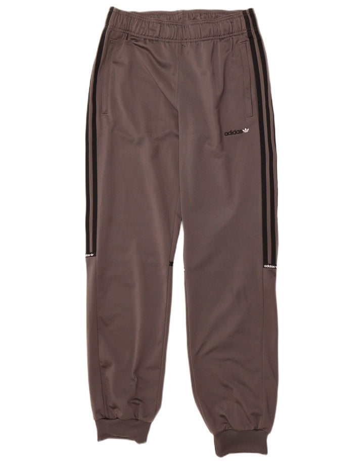Adidas meninos calças de treino joggers 15-16 anos cinza poliéster