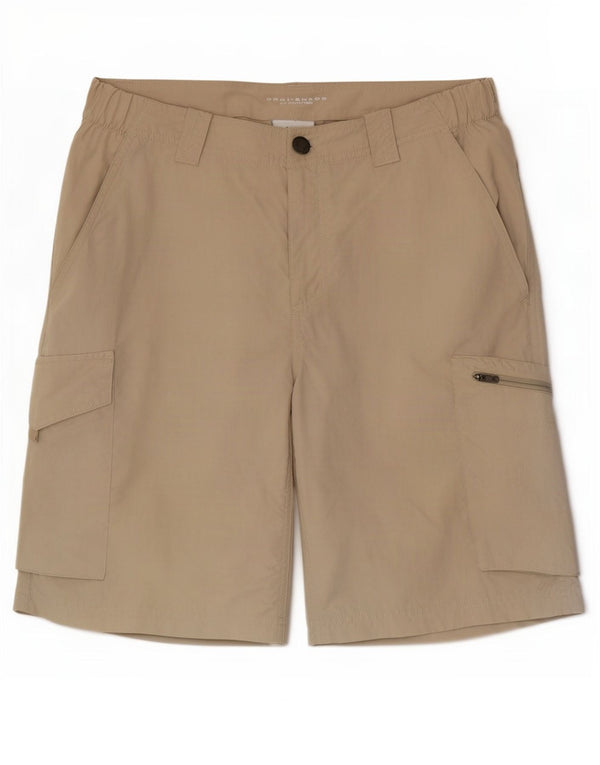 Columbia Mens Omni-Shade Cargo Shorts W30 Médio Bege Nylon