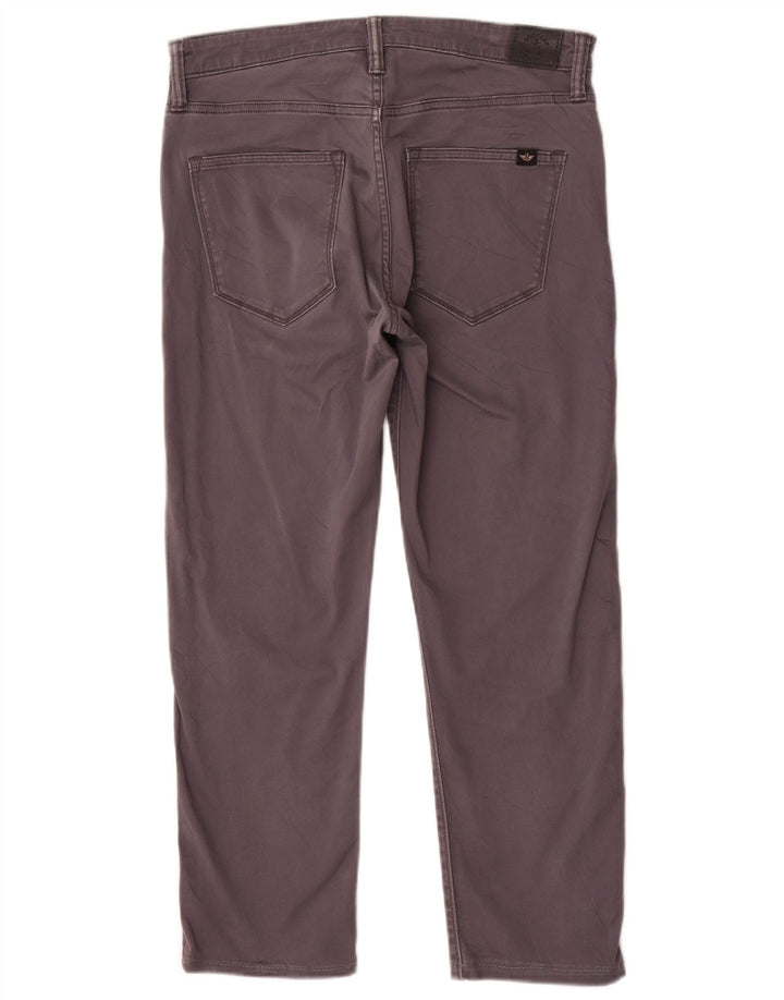 Calça masculina cortada reta DOCKERS W30 L24 algodão cinza