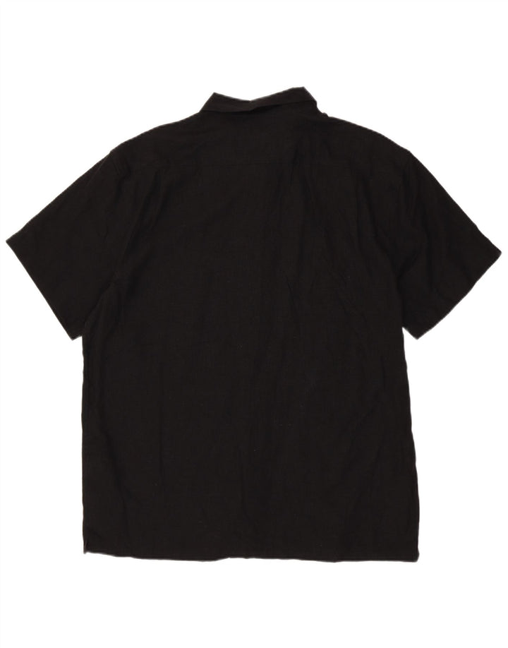 Camisa masculina de manga curta Billabong grande linho preto