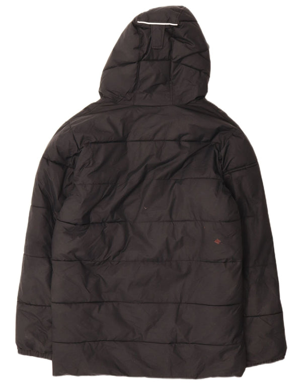 Jaqueta acolchoada com capuz Columbia Boys 15-16 anos XL preto nylon