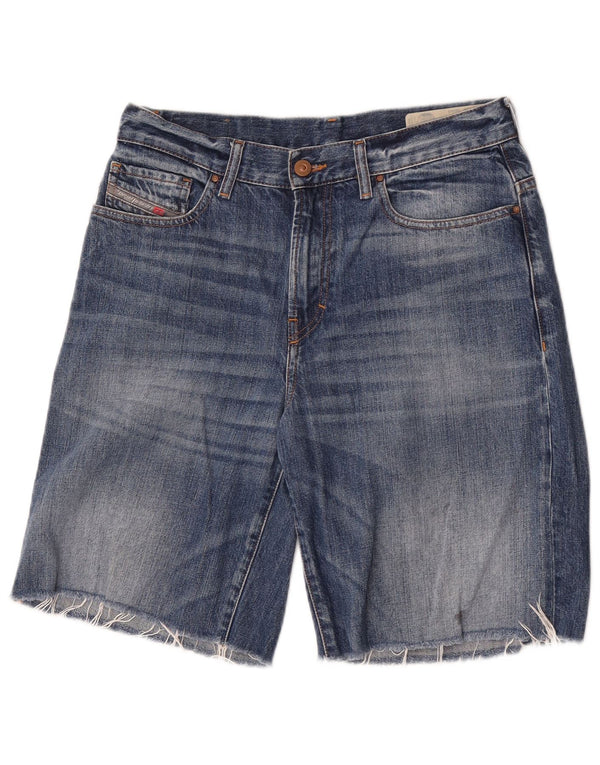Shorts jeans masculino Diesel Widee desgastado W29 algodão azul pequeno