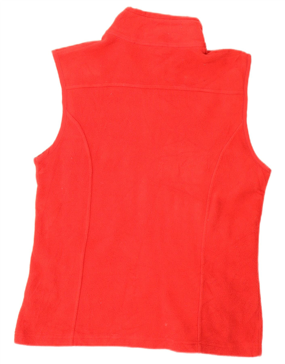 Colete de lã feminino Eddie Bauer UK 14 poliéster vermelho médio