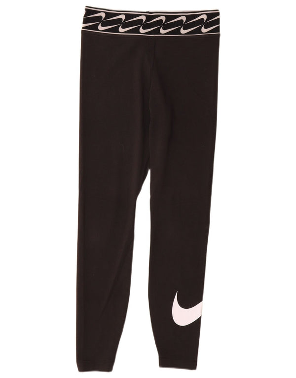 Leggings femininas Nike Graphic UK 10 pequenas de algodão preto
