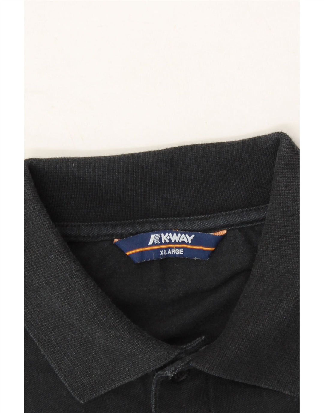 K-WAY Mens Polo Shirt XL Navy Blue Cotton Vintage K-Way and Second-Hand K-Way from Messina Hembry 