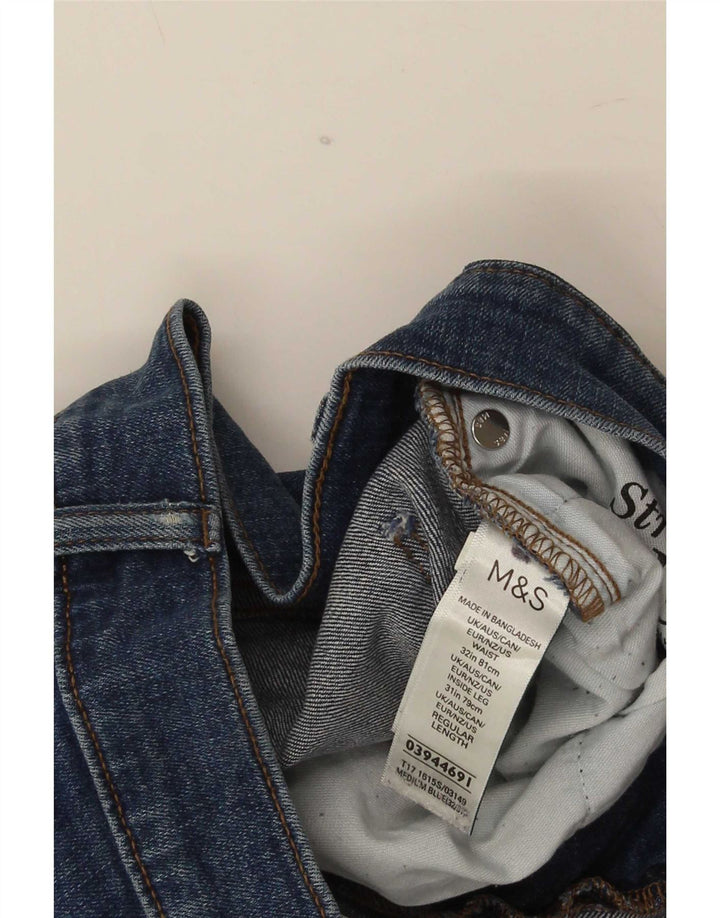 Marks & Spencer Mens Slim Jeans W32 L31 Azul Algodão