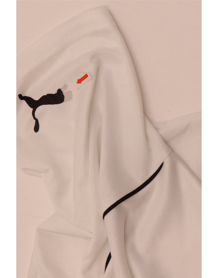 Puma Mens Graphic T-Shirt Top Médio Poliéster Branco