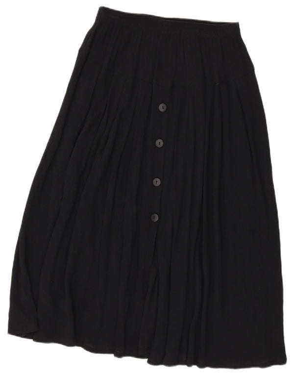 Saia feminina vintage evasê grande W32 viscose preta