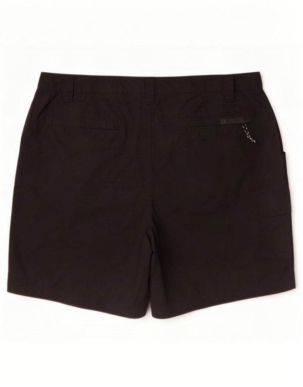 Shorts de carga das mulheres do armazém da montanha poliéster preto W34 grande Reino Unido 16