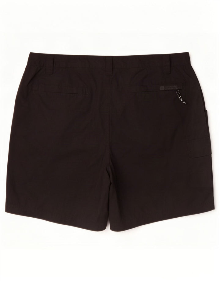 Shorts de carga das mulheres do armazém da montanha poliéster preto W34 grande Reino Unido 16