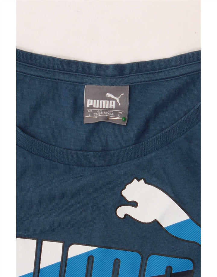 Puma Camiseta Masculina Graphic Top Grande Azul
