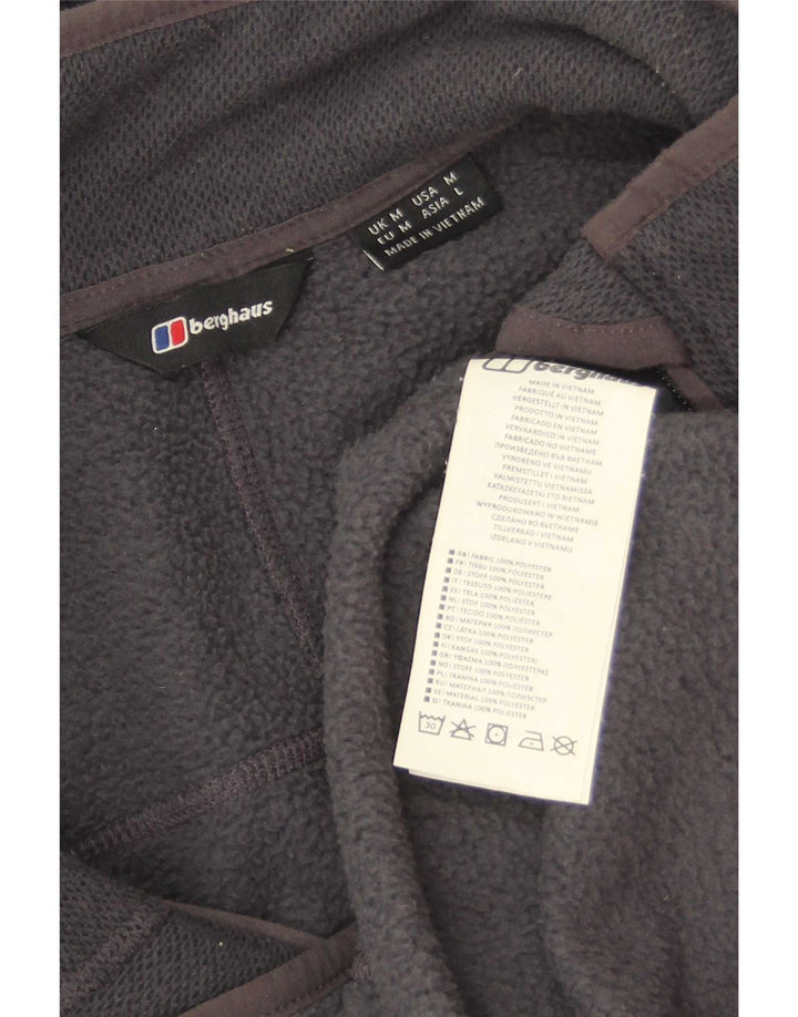 Berghaus Suéter masculino de lã com zíper e gola média poliéster cinza médio