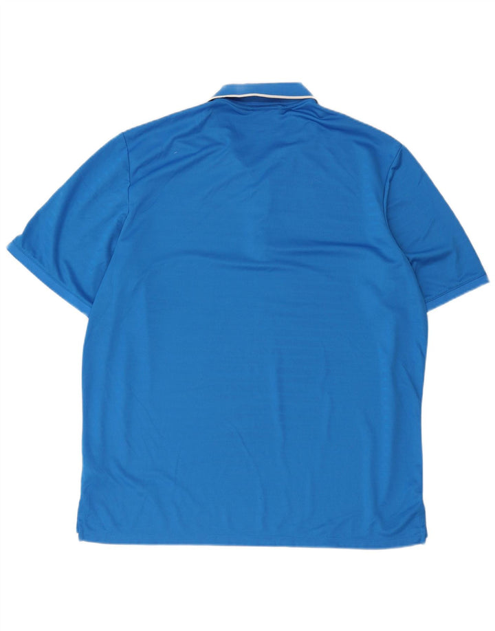 Adidas Mens Climacool Polo Shirt XL Azul Listrado Poliéster