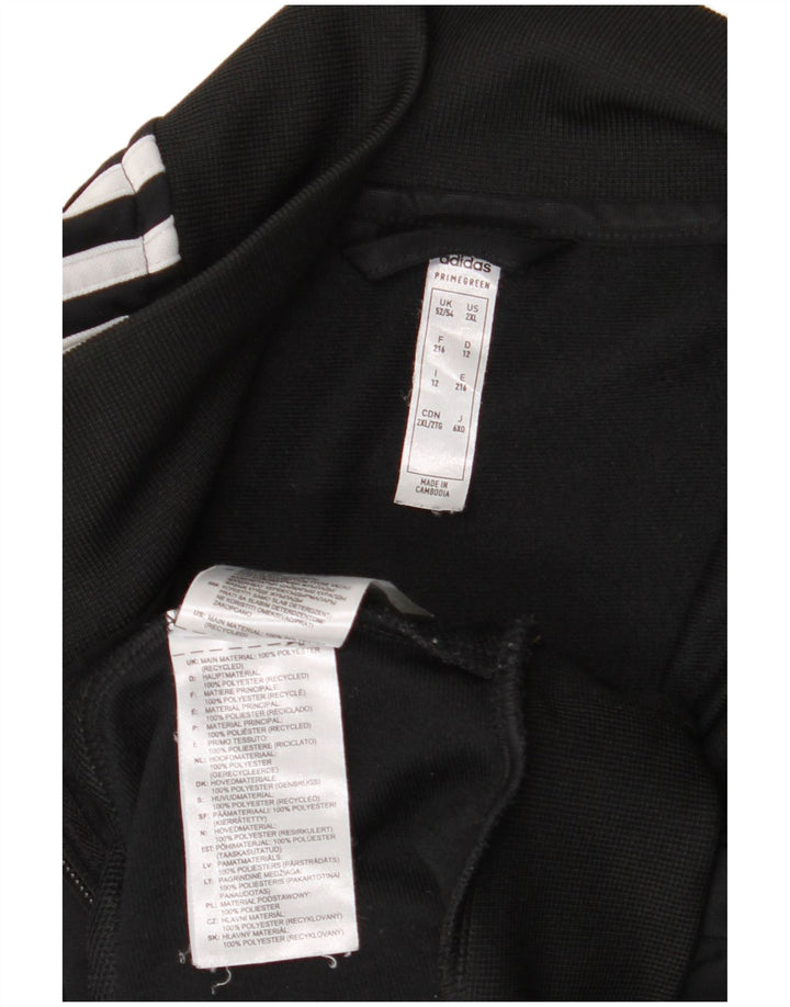 Adidas Mens Tracksuit Top Jacket UK 52/54 2XL Poliéster Preto