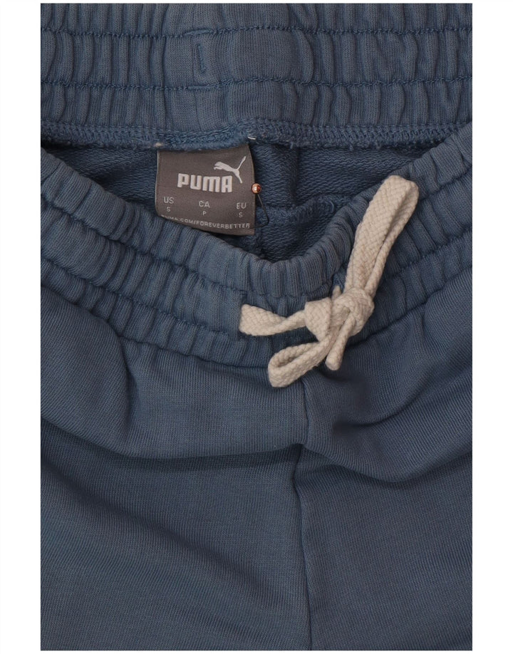 PUMA Mens Graphic Sport Shorts Pequeno Azul Algodão