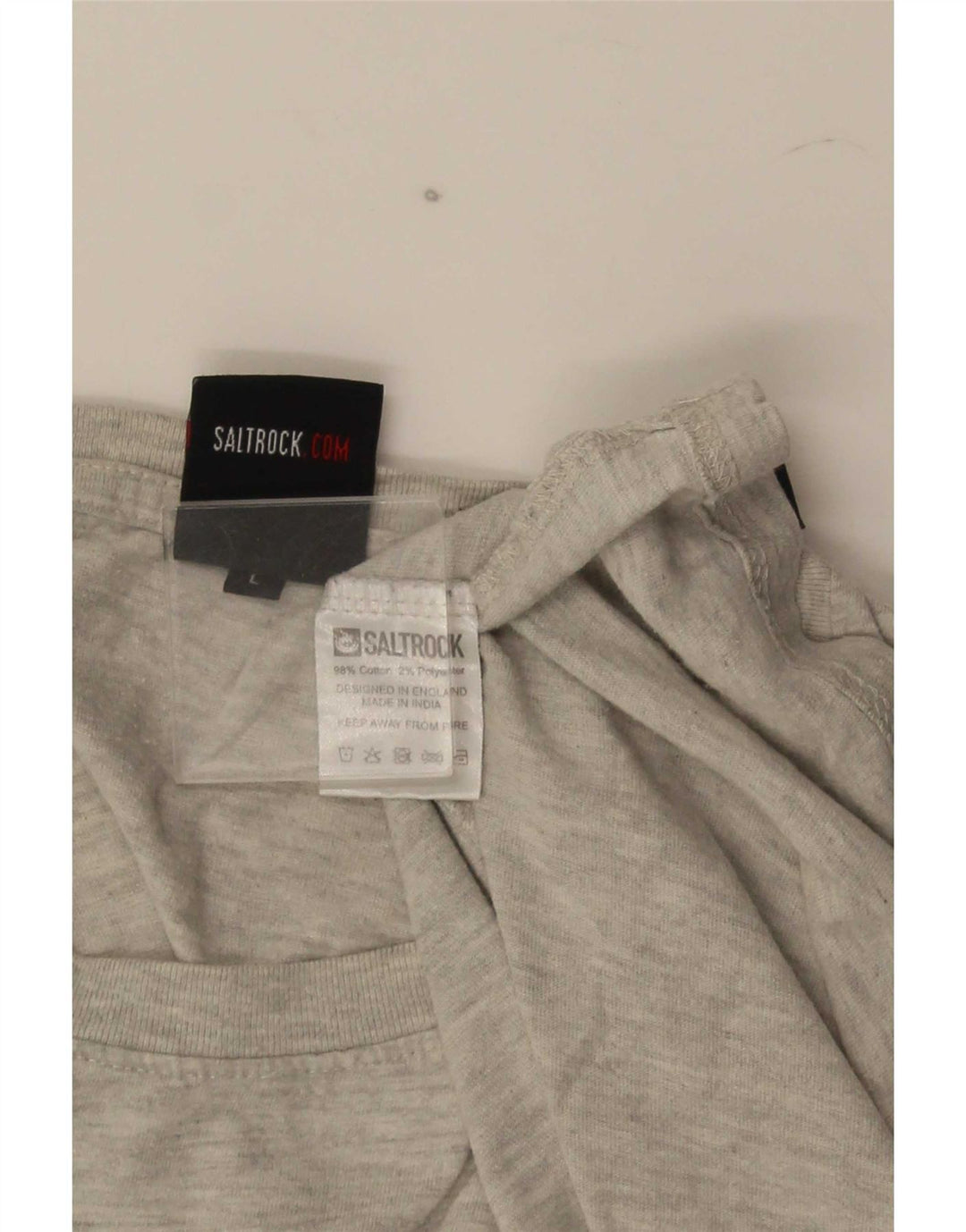 Camiseta masculina gráfica Saltrock Top grande algodão cinza
