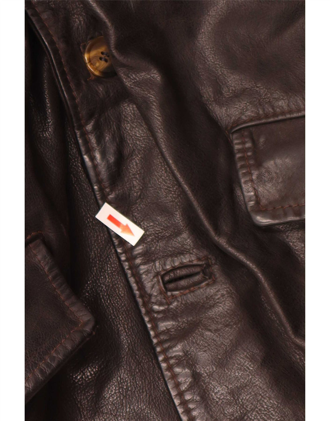 Jaqueta de couro masculina vintage Reino Unido 38 preto médio