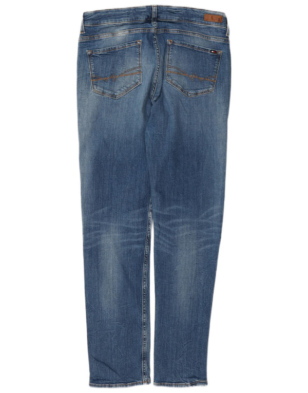 Tommy Hilfiger Feminino Madrid RW Straight Jeans W31 L32 Azul Algodão