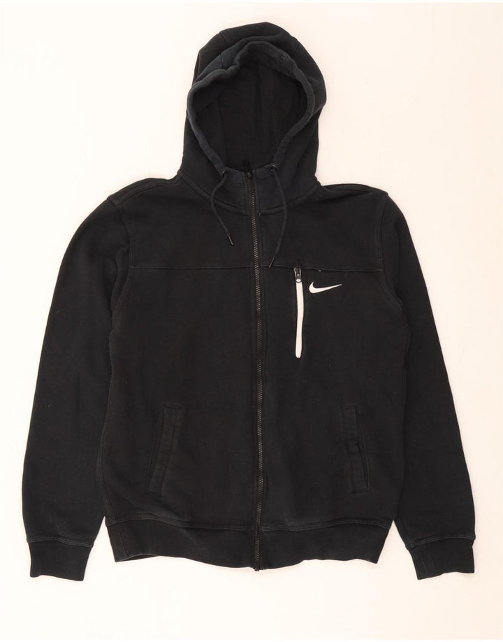 Suéter Nike masculino com capuz e zíper médio preto algodão