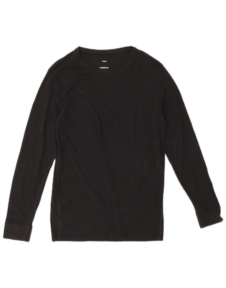 Top masculino Marks & Spencer manga comprida médio preto