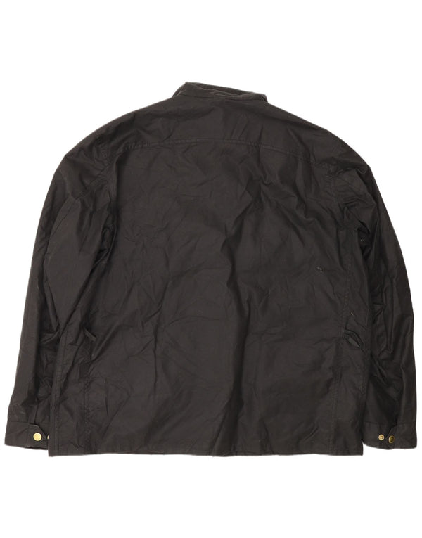 Jaqueta masculina de algodão encerado Barbour UK 44 2XL algodão preto