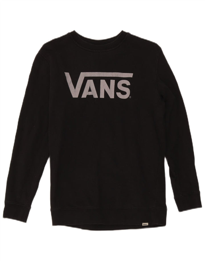 Vans Boys Graphic Moletom Jumper 12-13 Anos Grande Algodão Preto