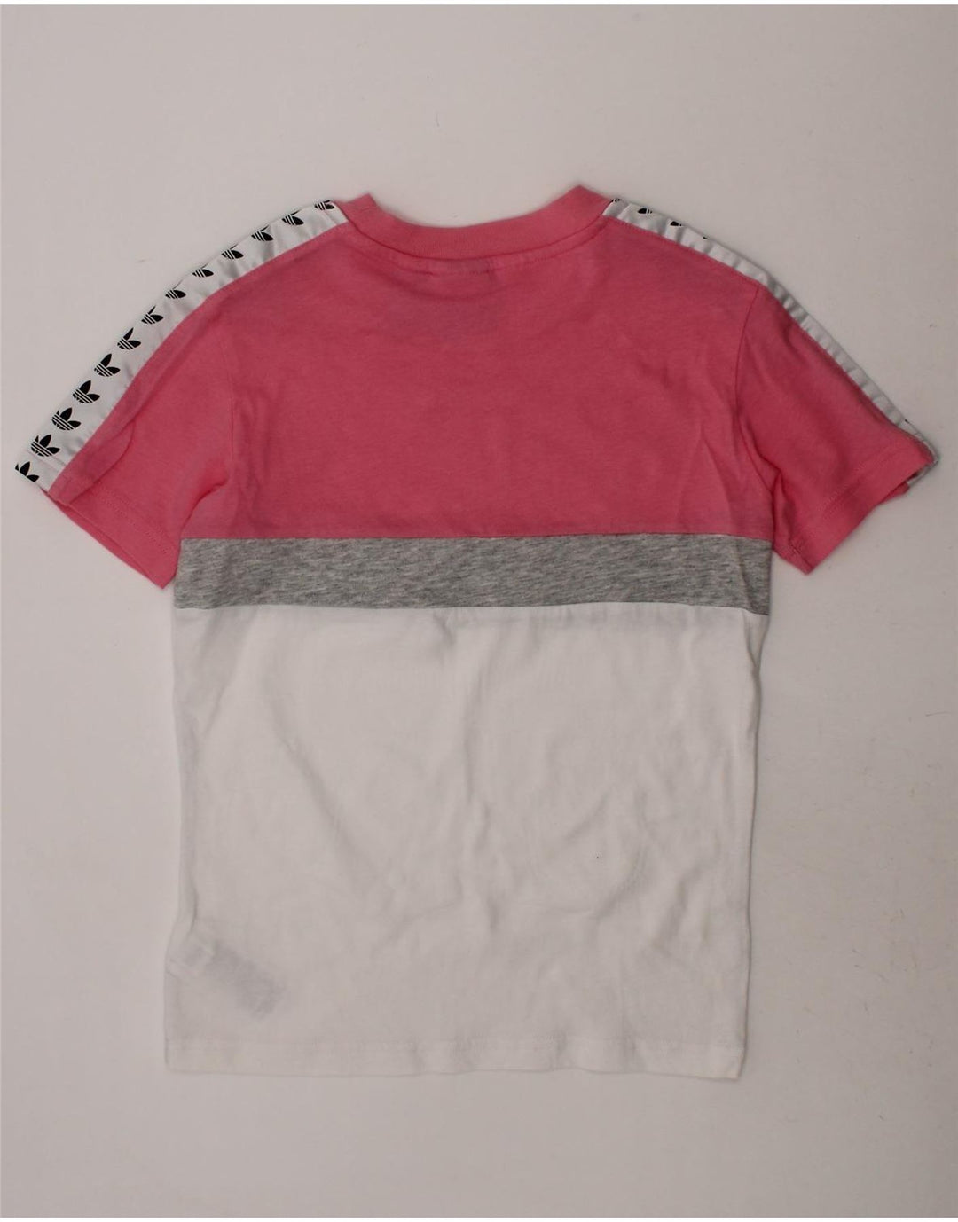 ADIDAS Girls Graphic T-Shirt Top 7-8 Years Multicoloured Colourblock Vintage Adidas and Second-Hand Adidas from Messina Hembry 