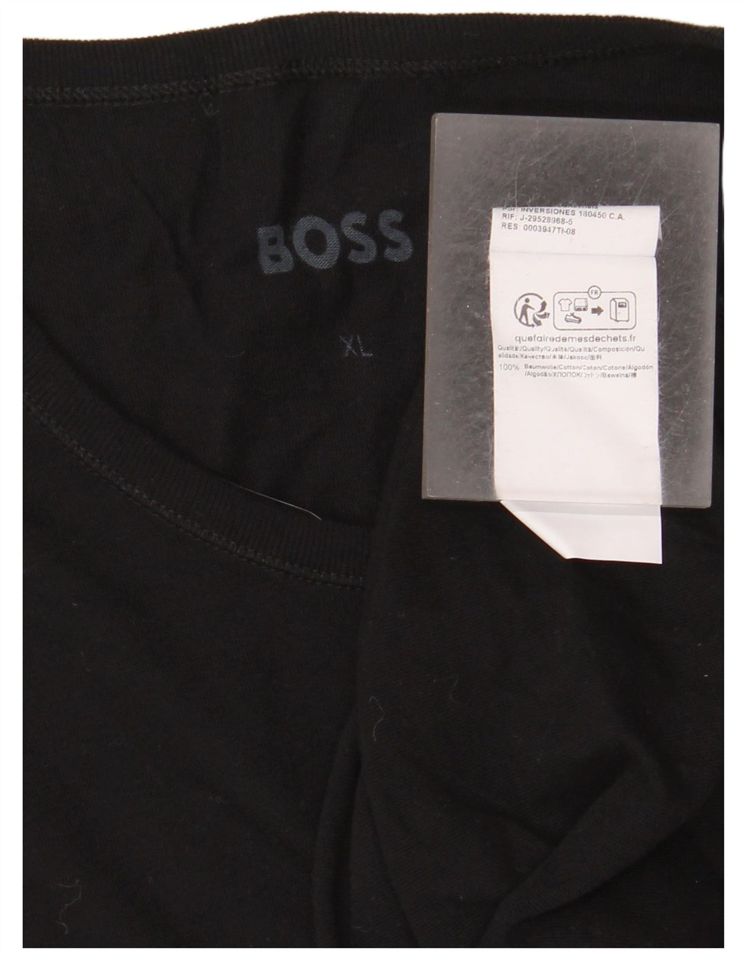 Camiseta masculina Hugo Boss Top XL algodão preto