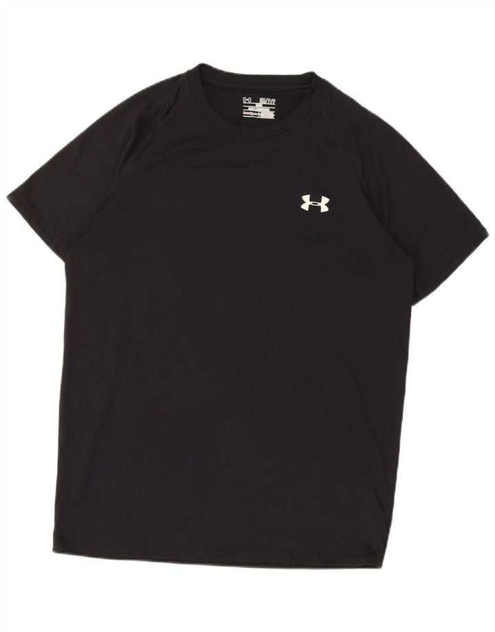 Under Armour Camiseta Masculina Heat Gear Top Pequeno Poliéster Preto
