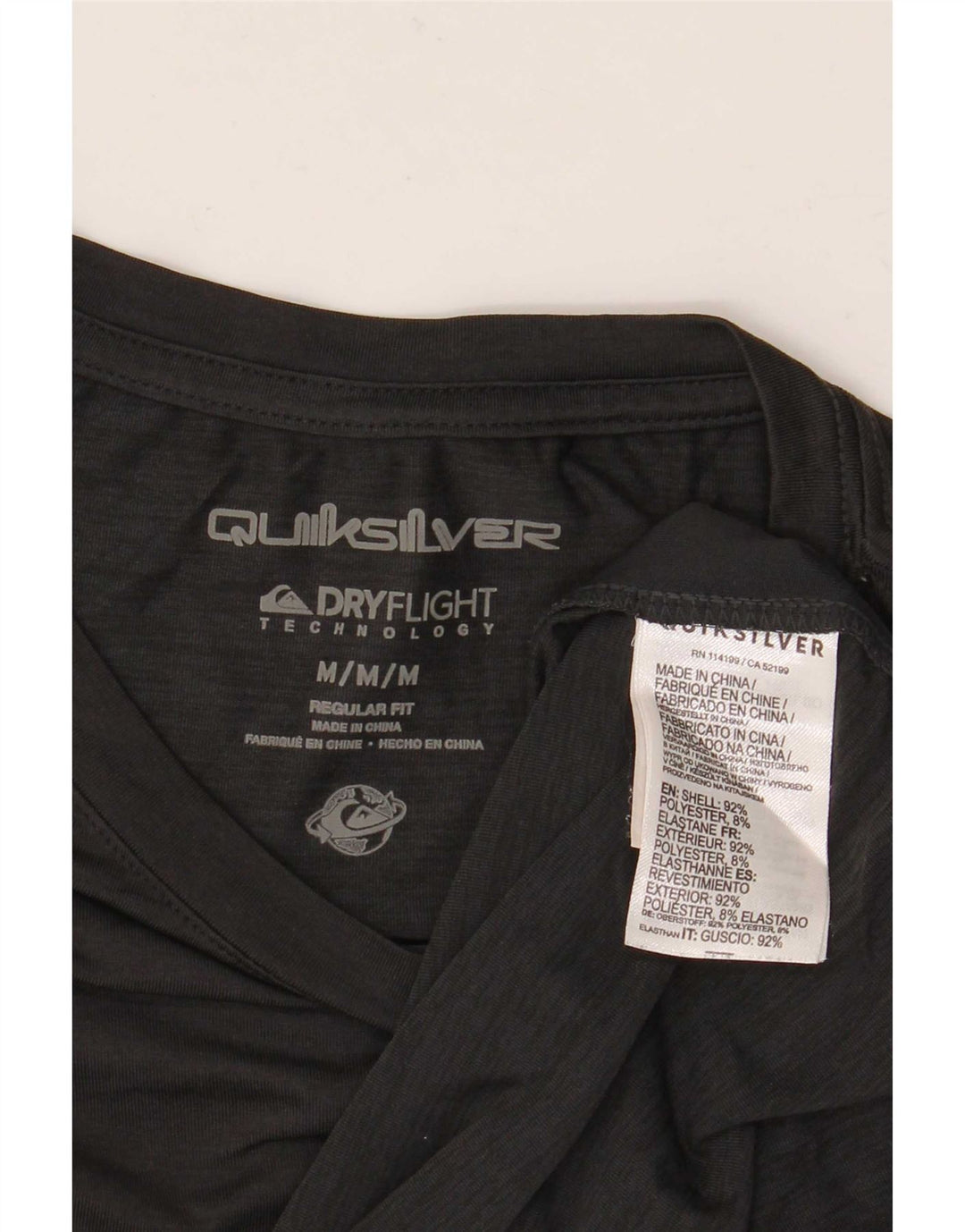 Colete masculino Quiksilver regular fit gráfico top médio preto poliéster