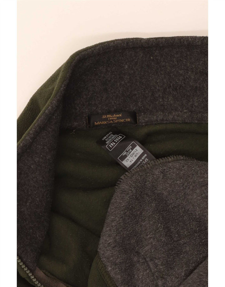 Jaqueta feminina Marks & Spencer St. Michael Fleece Reino Unido 14 grande cáqui