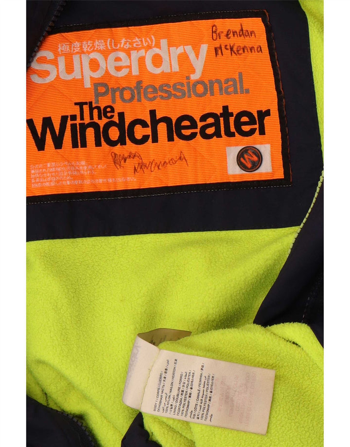 Jaqueta corta-vento feminina Superdry The Windcheater UK 14 médio azul marinho