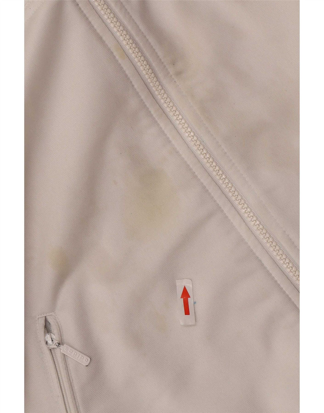 Adidas Mens Tracksuit Top Jacket UK 38/40 Médio Branco Poliéster