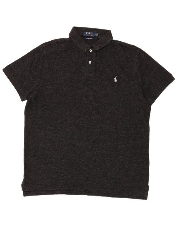 Polo Ralph Lauren Mens Custom Slim Fit Polo Shirt XL Grey Cotton