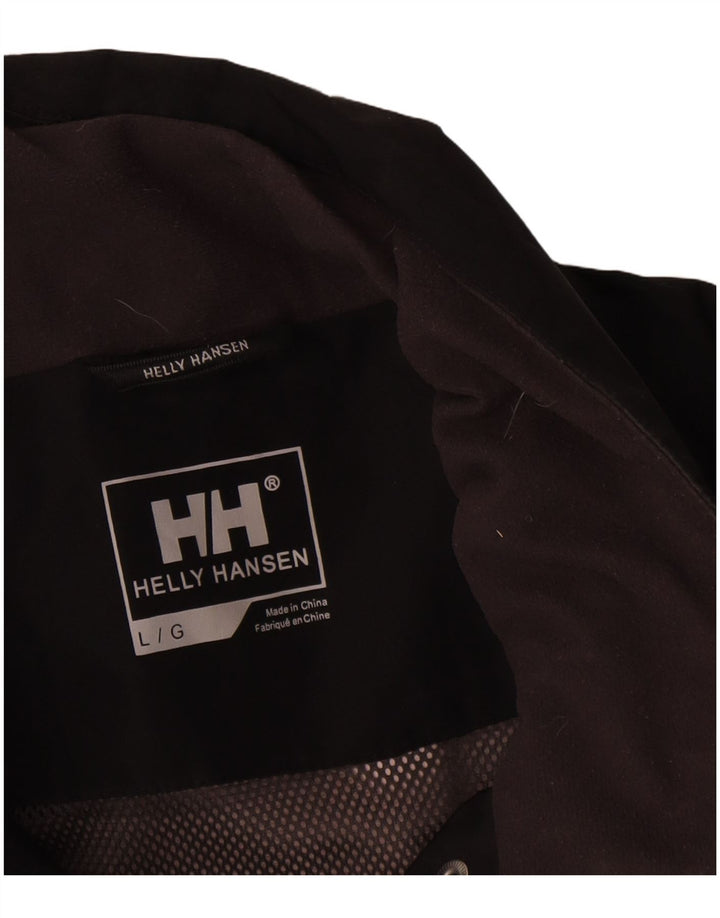 Jaqueta de chuva feminina Helly Hansen UK 16 grande poliéster preto