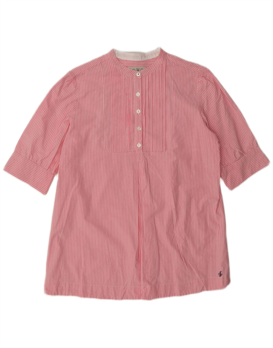 Pulôver feminino de manga curta Jack Wills Reino Unido 12 listrado rosa médio