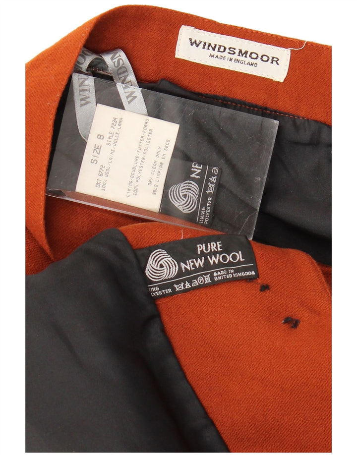 Conjunto de saia feminina grande de 2 peças Windsmoor Reino Unido 8 pequeno W26 marrom lã nova