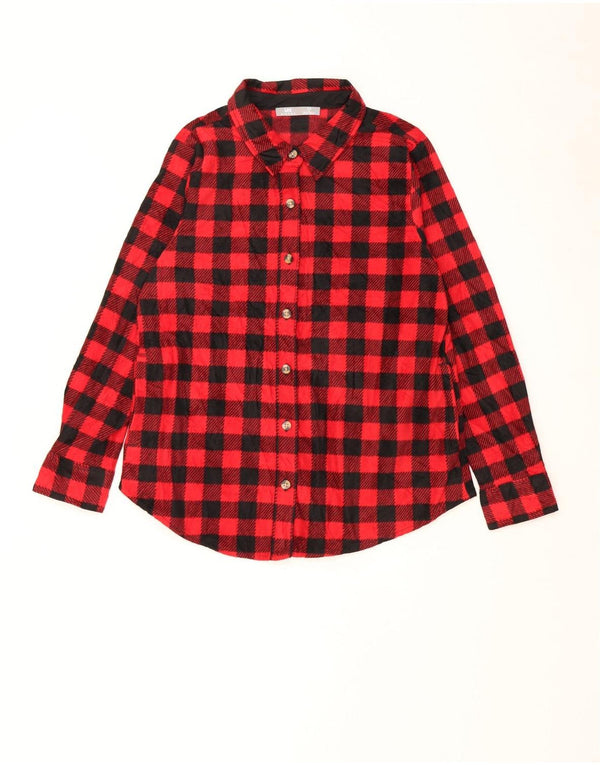 Lee Womens Riders Fleece Shirt UK 14 Médio Vermelho Gingham