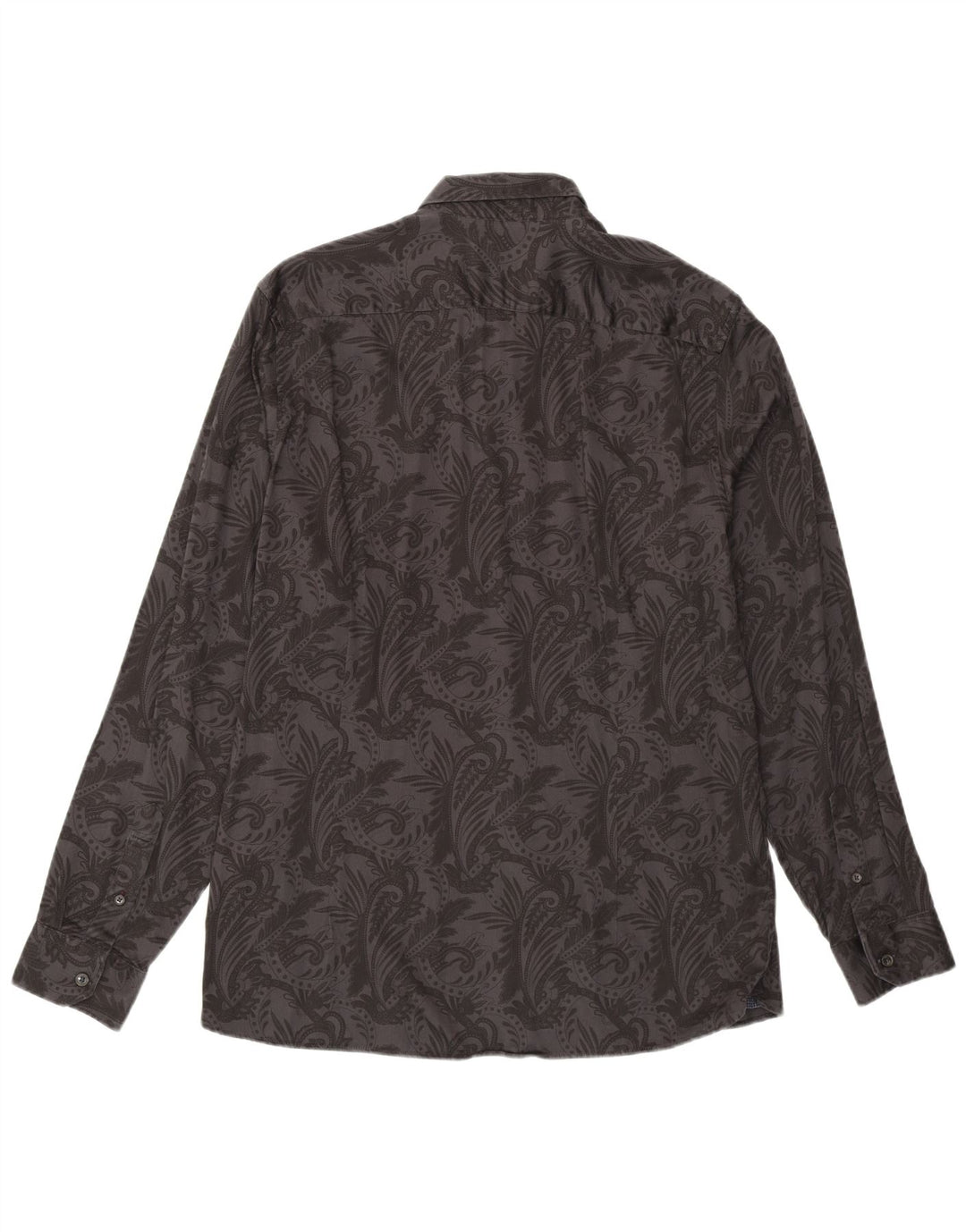 Camisa masculina TED BAKER tamanho 5 grande algodão paisley cinza