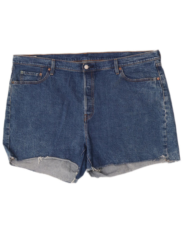 Shorts jeans feminino Levi's 501 US 24 4XL W48 algodão azul