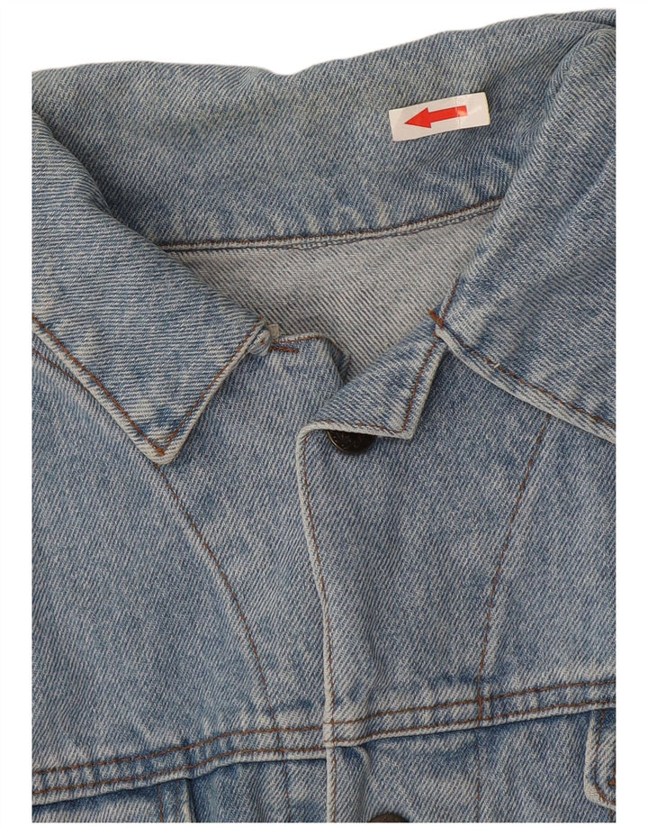 Jaqueta jeans gráfica vintage para meninos 11-12 anos azul