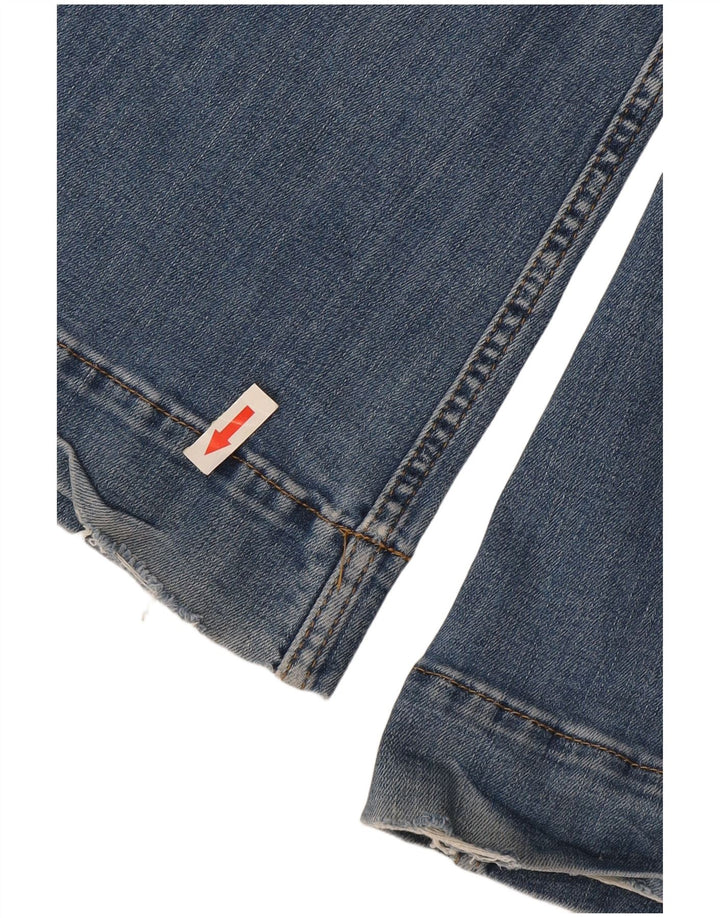 Monsoon Calça jeans feminina larga UK 12 médio W30 L31 algodão azul