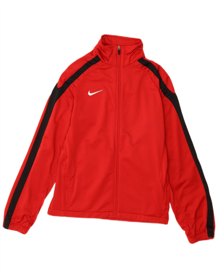 NIKE Mens Tracksuit Top Jacket Pequeno Vermelho Colourblock Poliéster