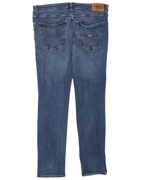 Tommy Hilfiger Masculino Scanton Slim Jeans W36 L32 Azul Algodão