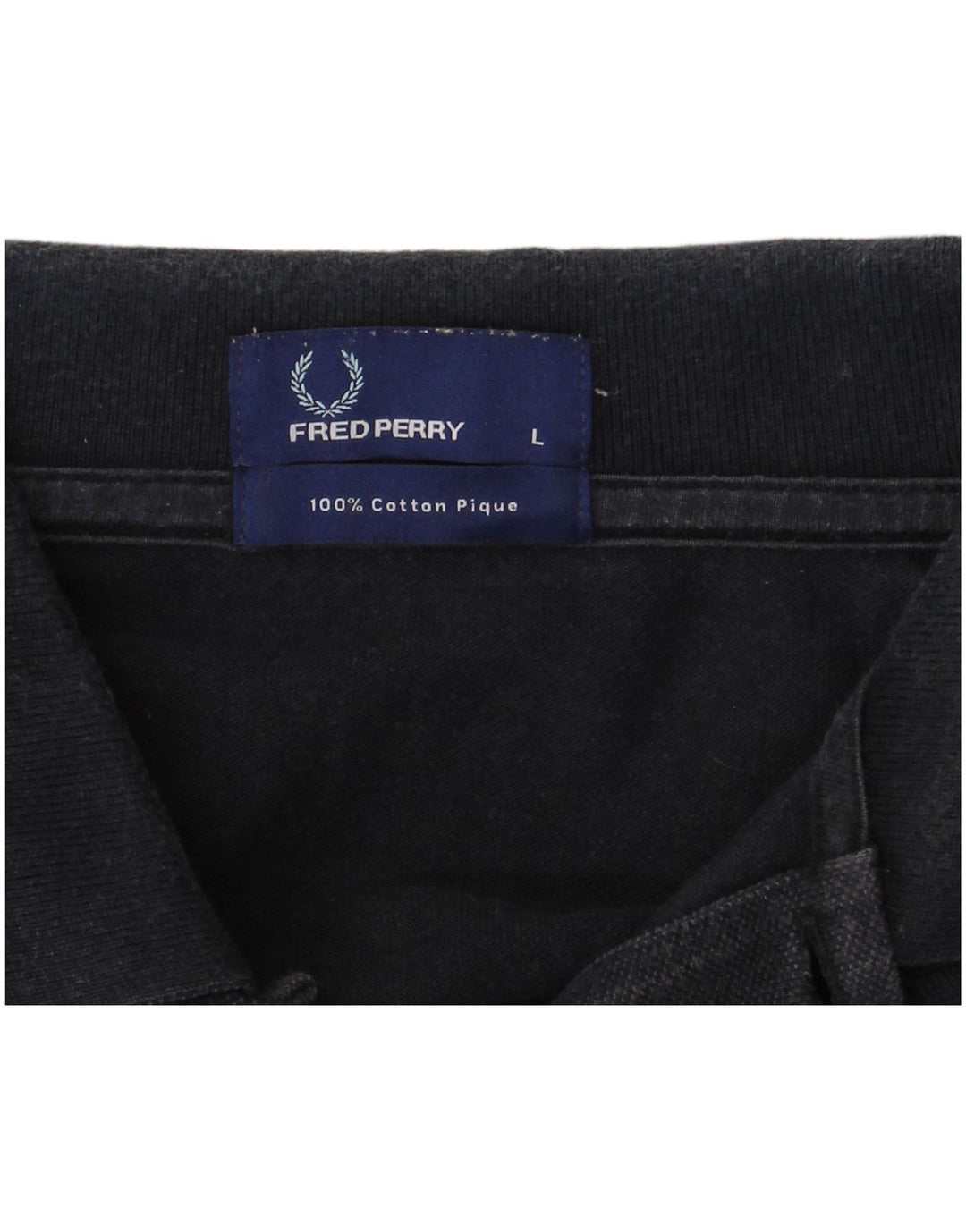 Camisa pólo masculina FRED PERRY grande algodão azul marinho