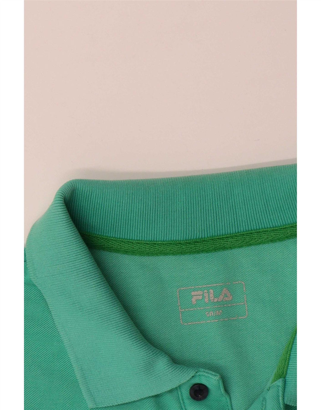 Camisa polo masculina Fila algodão verde médio